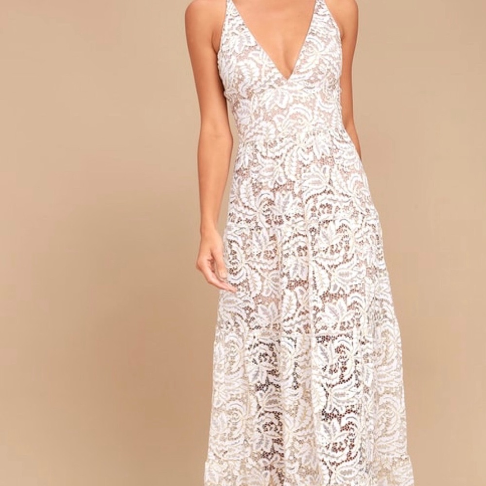 White Lace Maxi Dress